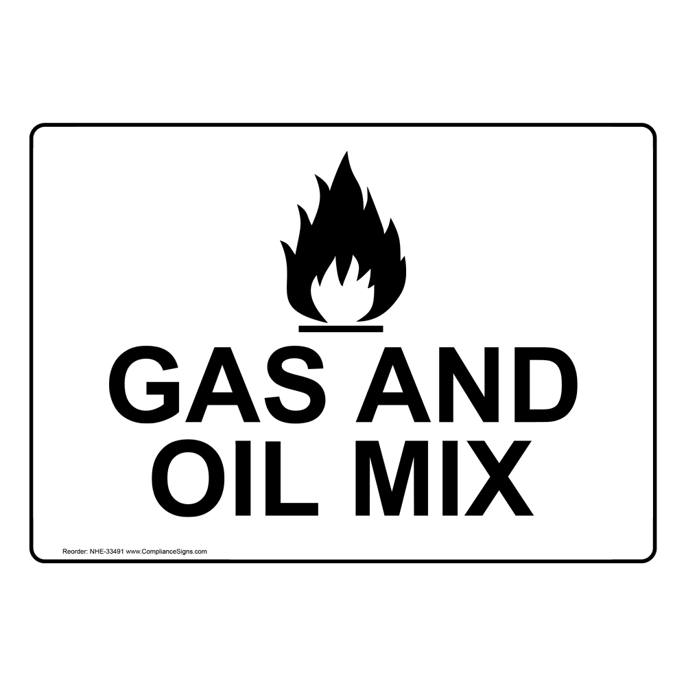 Gas And Oil Mix Sign With Symbol NHE33491
