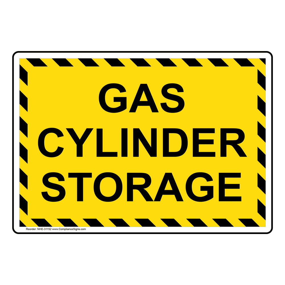 Gas Cylinder Storage Sign NHE31152