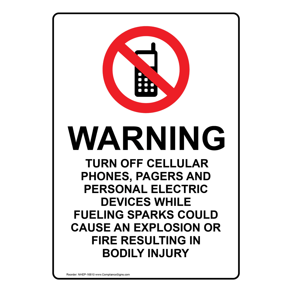 Portrait Do Not Leave Vehicle Unattended While Fueling Sign NHEP29743