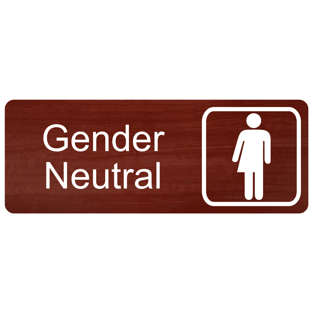 Gender Neutral Sign EGRE25518SYMWHTonCNMN Gender Neutral
