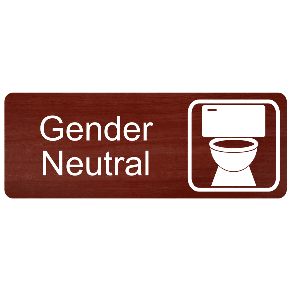 Gender Neutral Sign EGRE 25526 SYM WHTonCNMN Gender Neutral