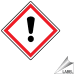 GHS Exclamation Mark Symbol Label GHS-LABEL-SYM-1104 Chemical