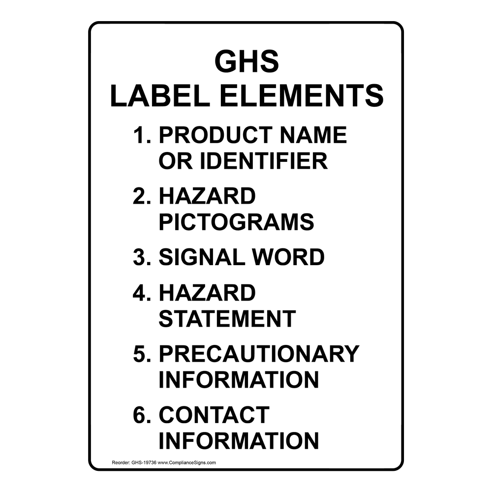 GHS Label Elements Sign GHS-19736 Chemical