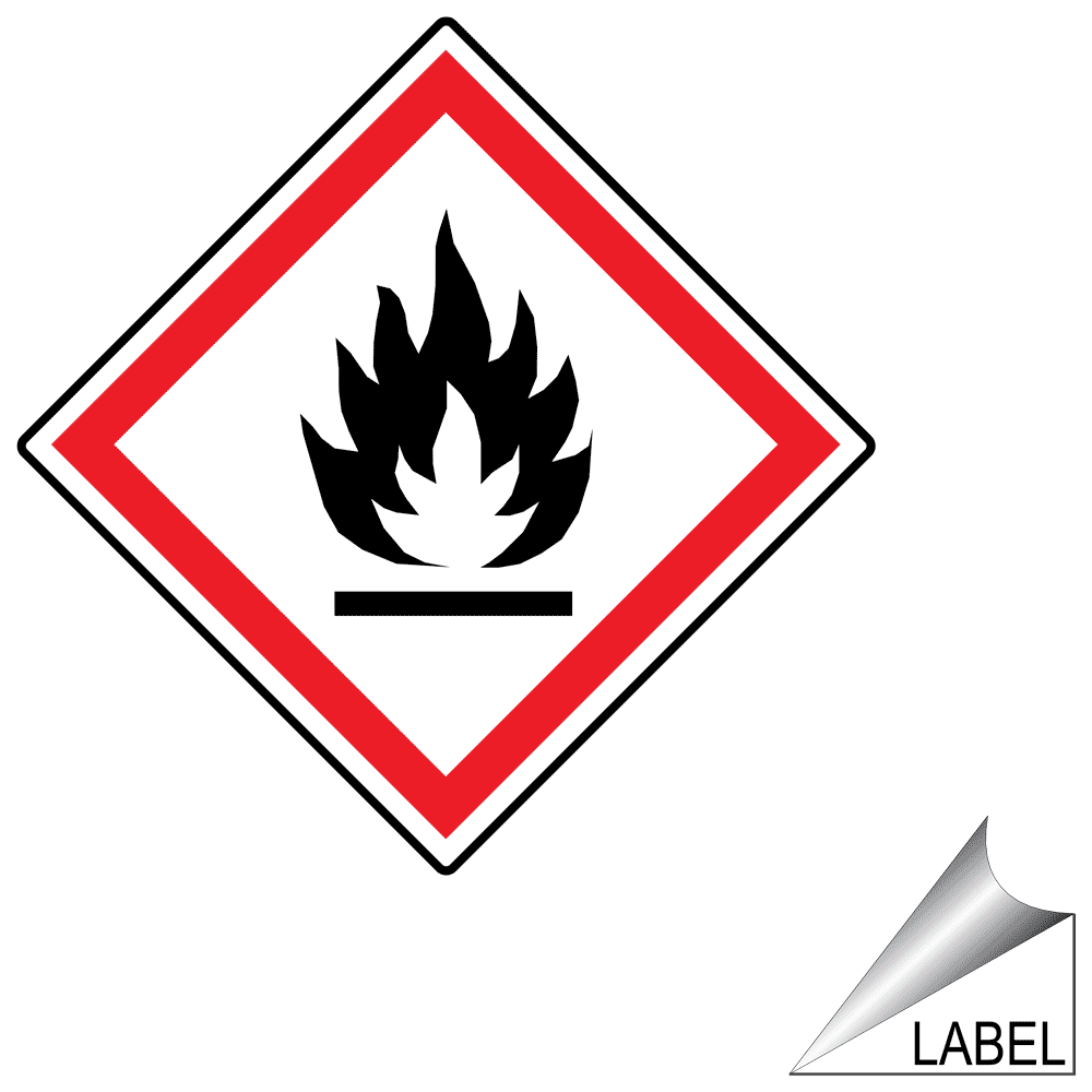 GHS Flame Symbol Label GHS-LABEL-SYM-1105 Flammable