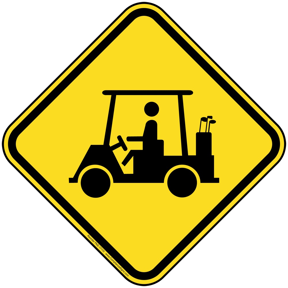 Golf Cart Symbol Sign PKE17110 Recreation