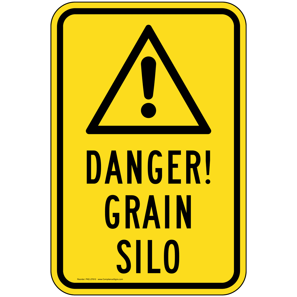 Danger Grain Silo Sign PKE27810 Agricultural Grain Bin Silo