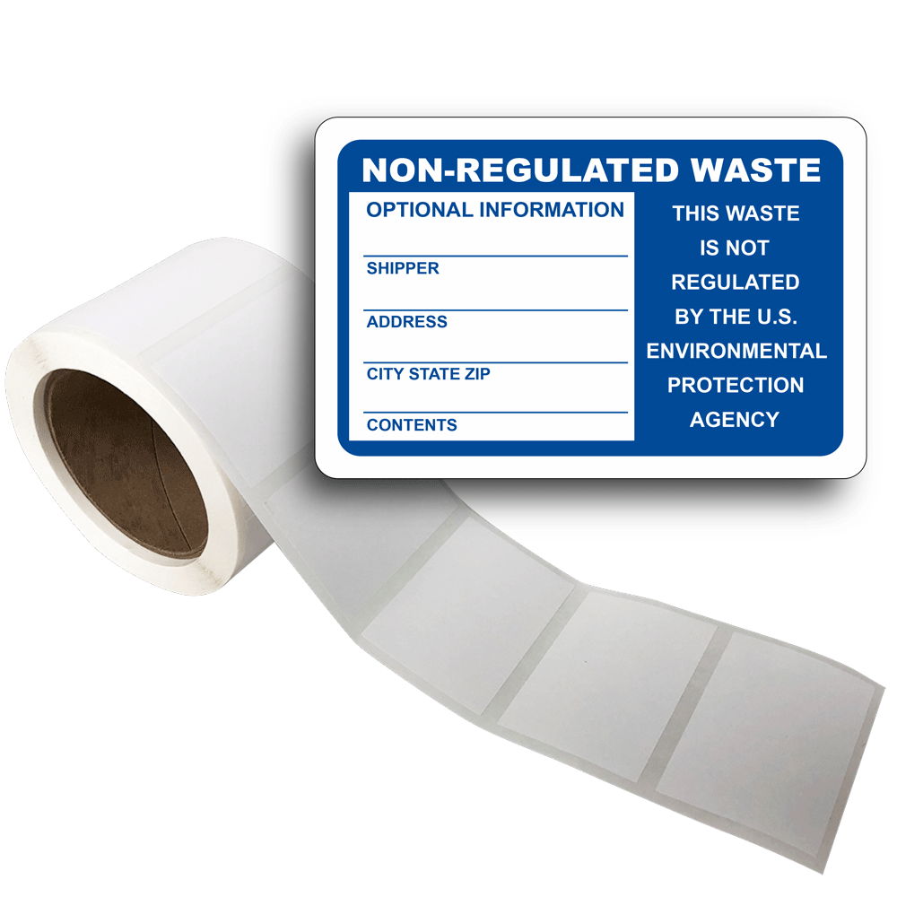 NonRegulated Waste Optional Information Roll Label LDRE14726
