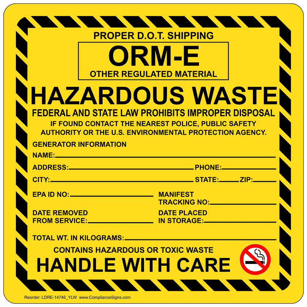Excluded Recyclable Material State And Roll Label LDRE14741