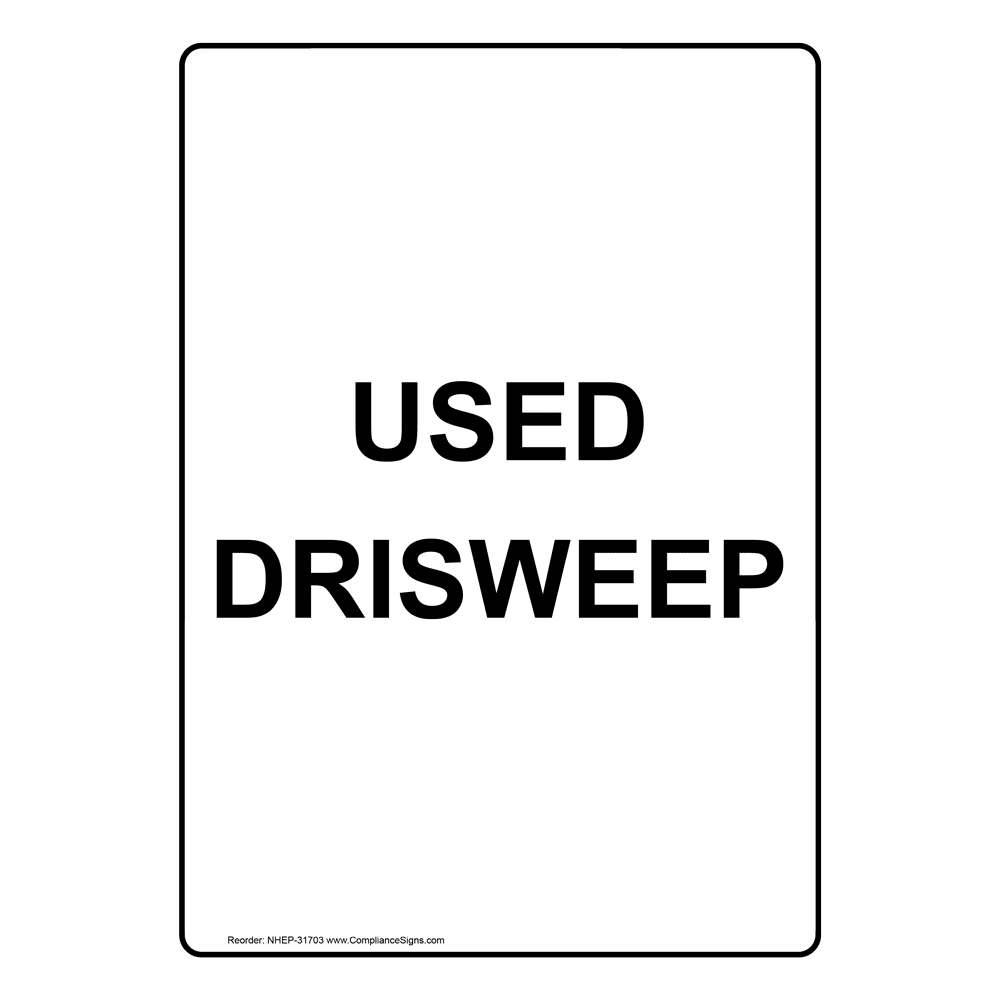 Portrait Used Windshield Washer Fluid Sign NHEP31709