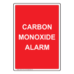 Portrait Carbon Monoxide Alarm Sign NHEP-31730
