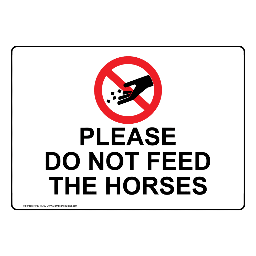 Caution Horses Sign