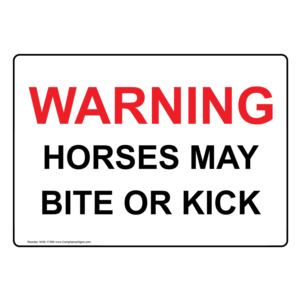 Caution Horses Sign