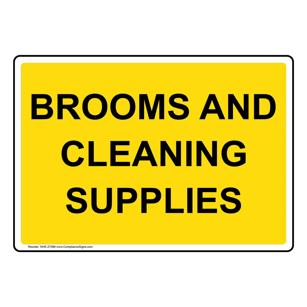 Warehouse Cleaning Utensils Sign NHE32943