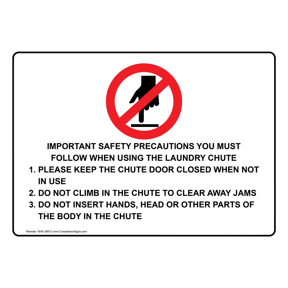 Important Safety Precautions Sign With Symbol NHE-30612