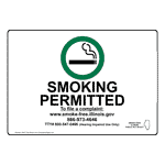 Smoking In Designated Areas Only Sign NHE-7194-Illinois Smoking Area
