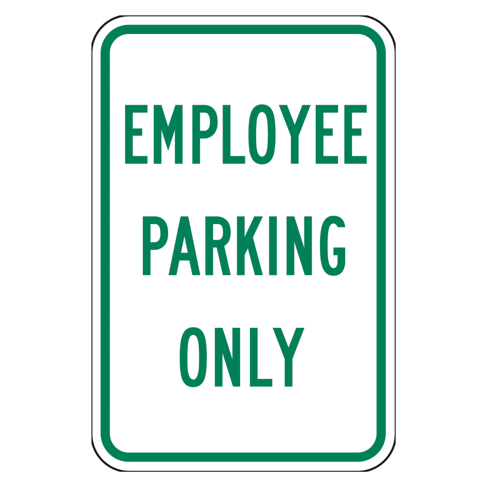 Reflective Employee Parking Only Sign CS332396