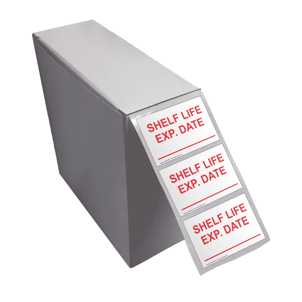 Shelf Life Exp. Date Roll Label With Custom Text LDRE-50595