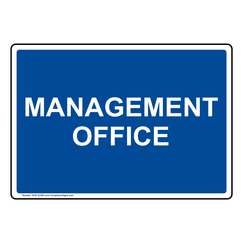 Management Office Sign NHE32395