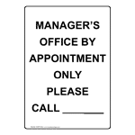 By Appointment Only Safety Signs from ComplianceSigns.com