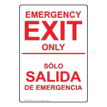 Emergency Exit Only Bilingual Sign NHI-6731-SPANISH