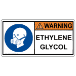 ISO Ethylene Glycol PPE - Respirator Sign IWE-50184