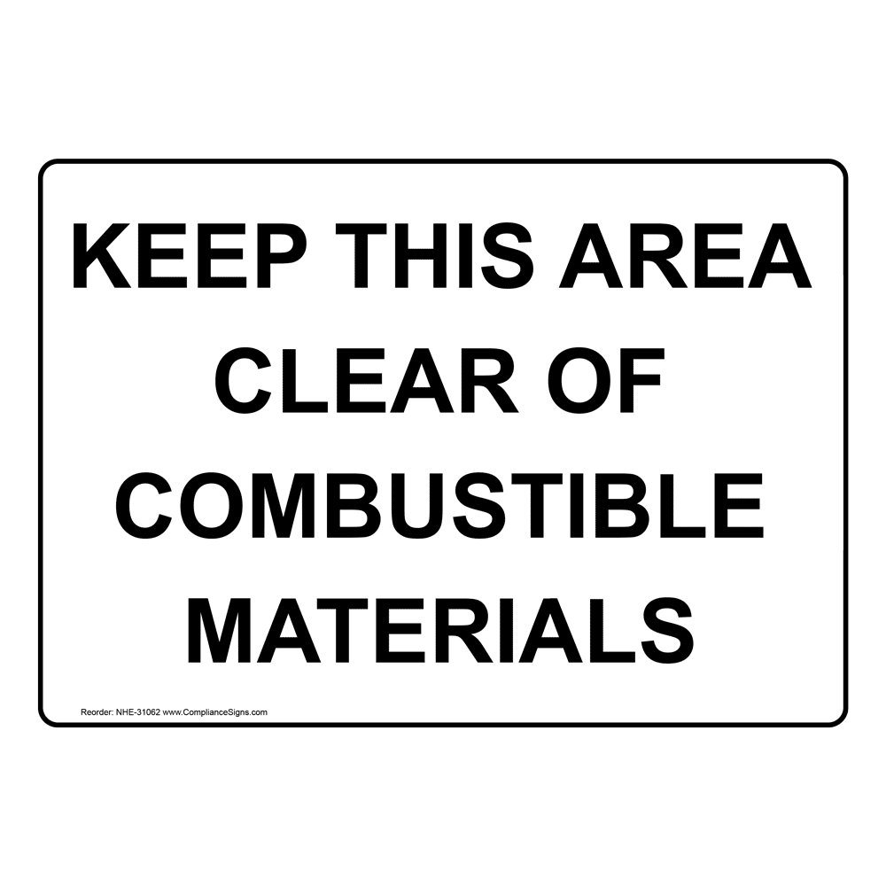 Aerosol Cans Shall Be Stored In Flammable Sign With Symbol NHE38023