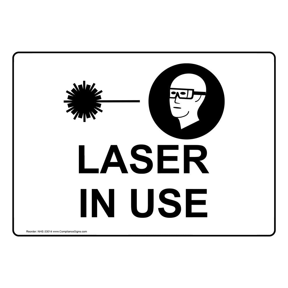 Laser In Operation When Light Is Sign With Symbol NHE33037