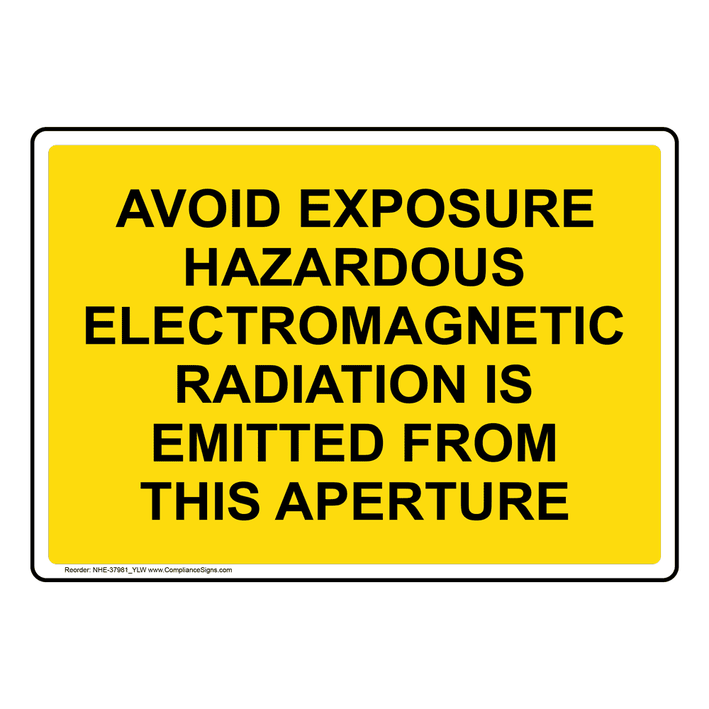 Laser Radiation Avoid Direct Eye Exposure Sign NHE37907_YLW
