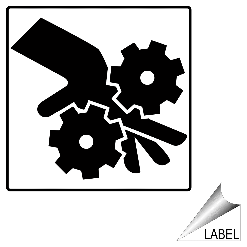 Entanglement Hazard Hand Symbol Label LABELSYM204b Machine Safety