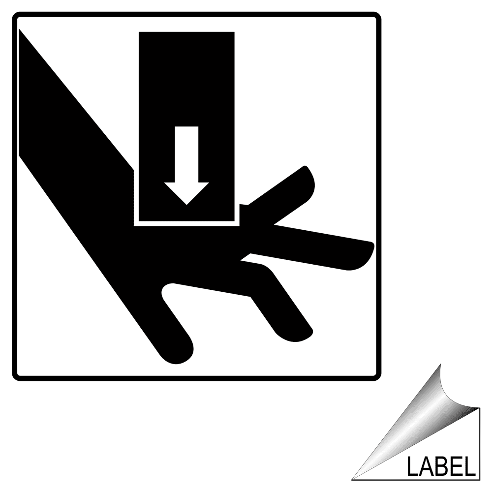 Entanglement Hazard Finger Symbol Label LABEL-SYM-23-R Machine Safety