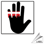 Severed Fingers Symbol Label LABEL-SYM-23-a Machine Safety