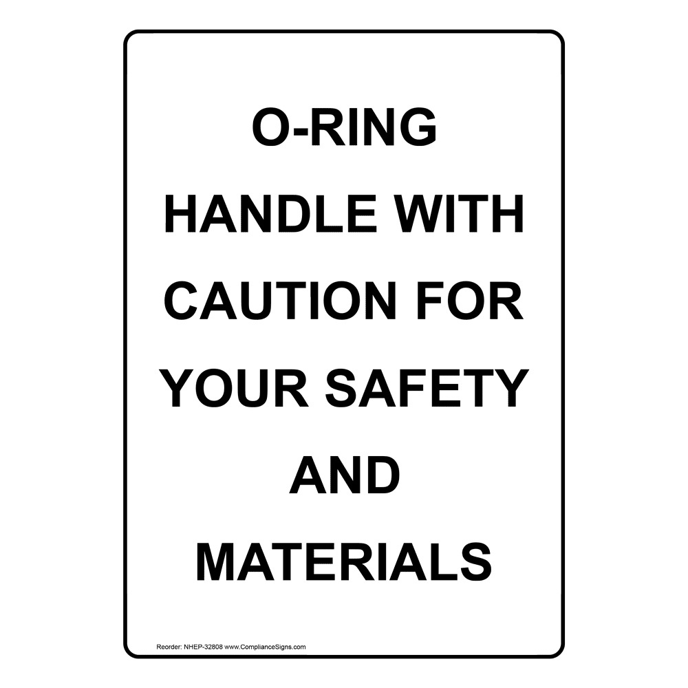 Portrait ORing Handle With Caution For Your Sign NHEP32808