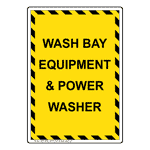 Portrait Wash Bay Equipment And Power Washer Sign NHEP-32853_YBSTR