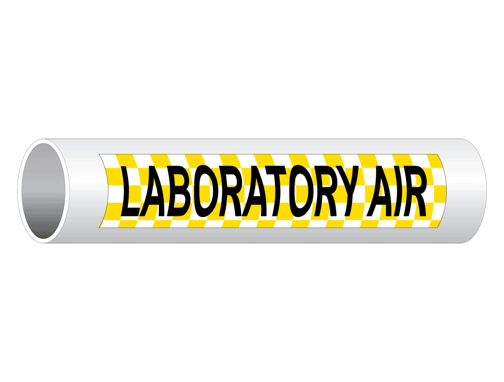 Laboratory Vacuum Pipe Label PIPE15185BoxonBLKCKBD