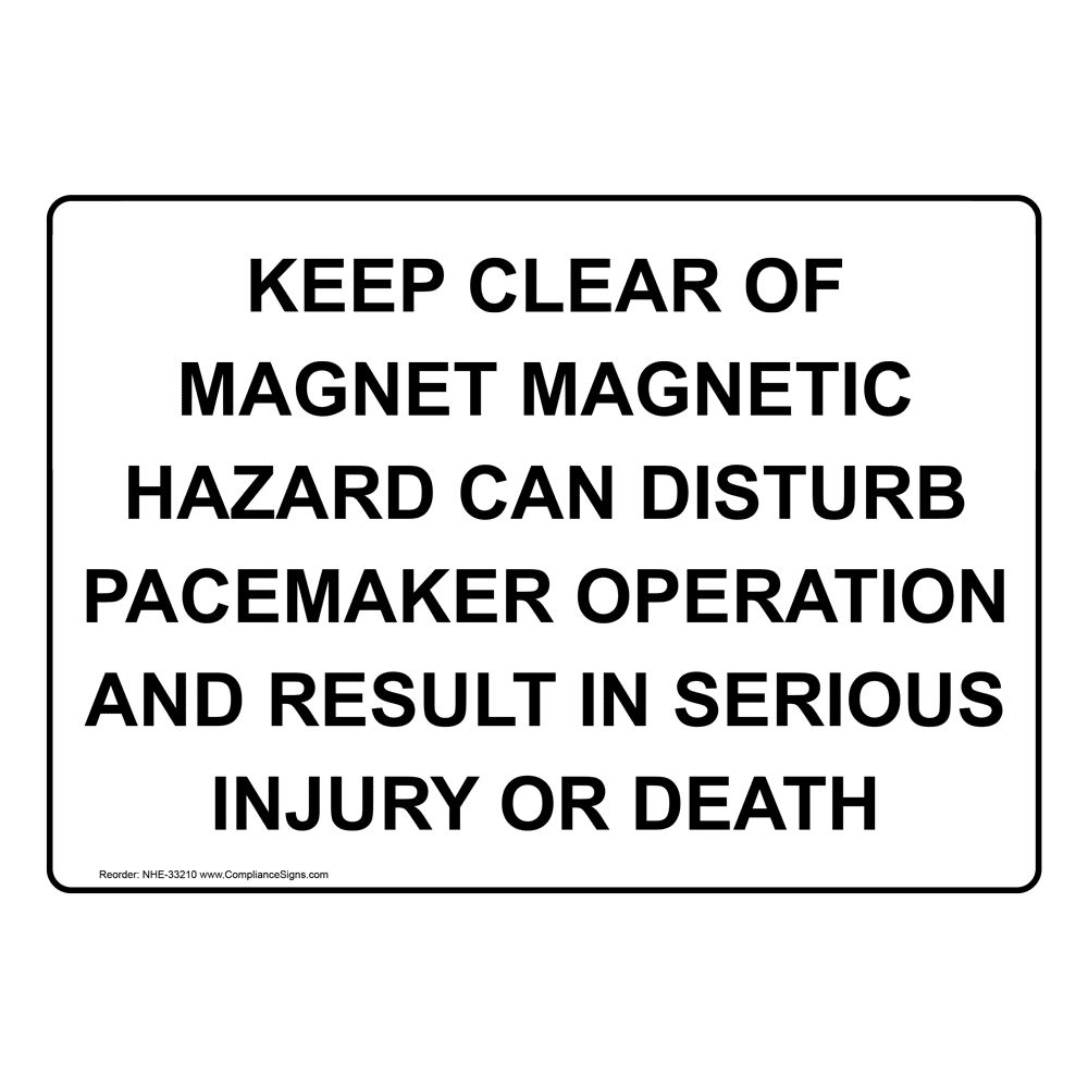 Keep Clear Of Hazard Can Disturb Sign NHE33210