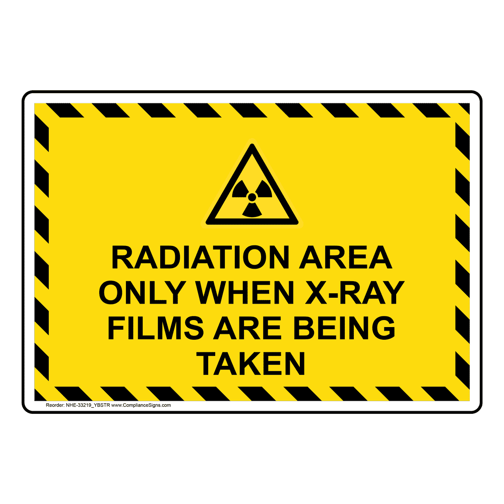 Radiation Area Only When XRay Sign With Symbol NHE33219_YBSTR
