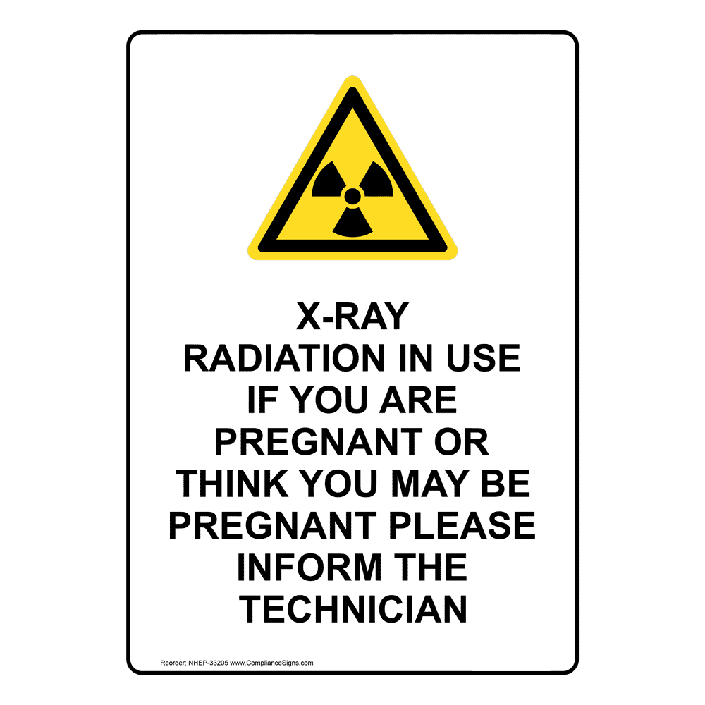 Portrait XRay Radiation In Use Sign With Symbol NHEP33205