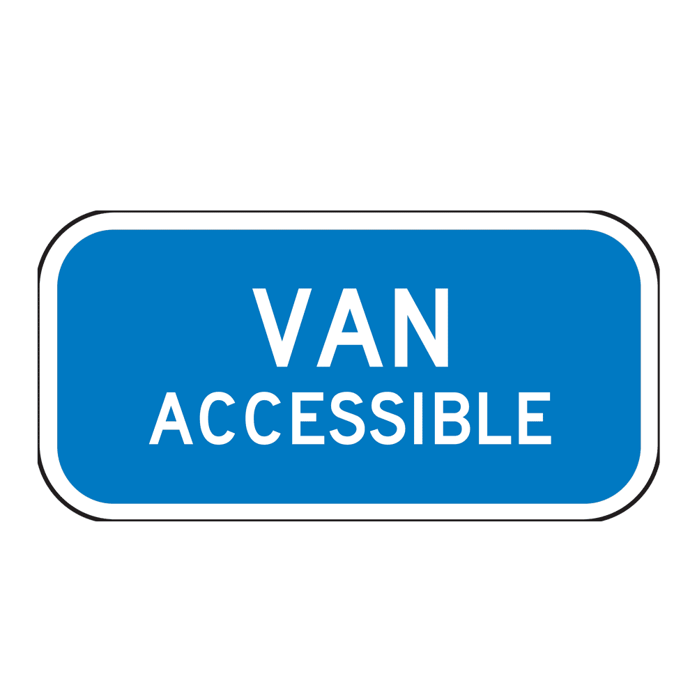 Federal Blue Reflective MUTCD R7-8b Van Accessible Sign CS471668