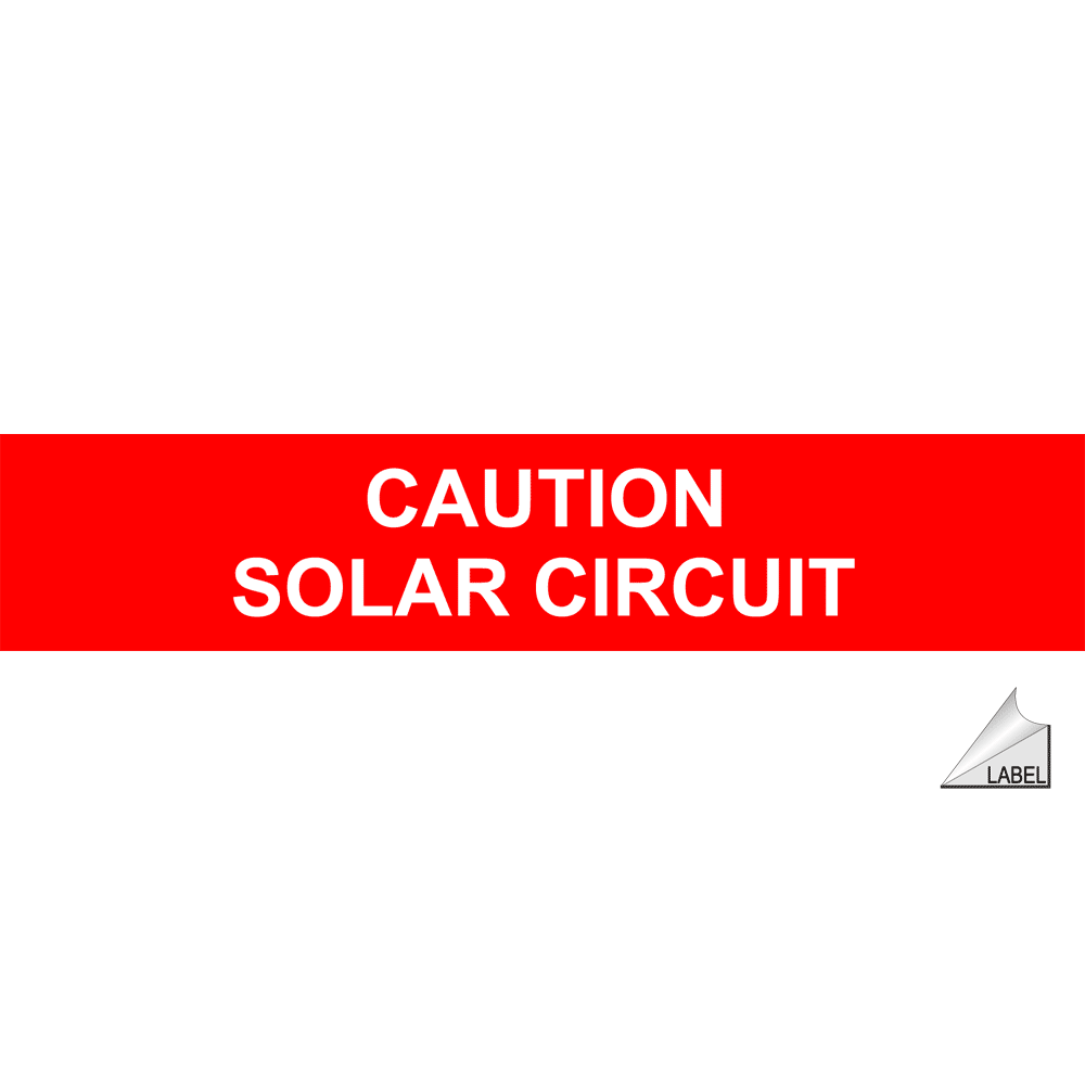 NEC Caution Solar Circuit Label VLT-13317 Electrical