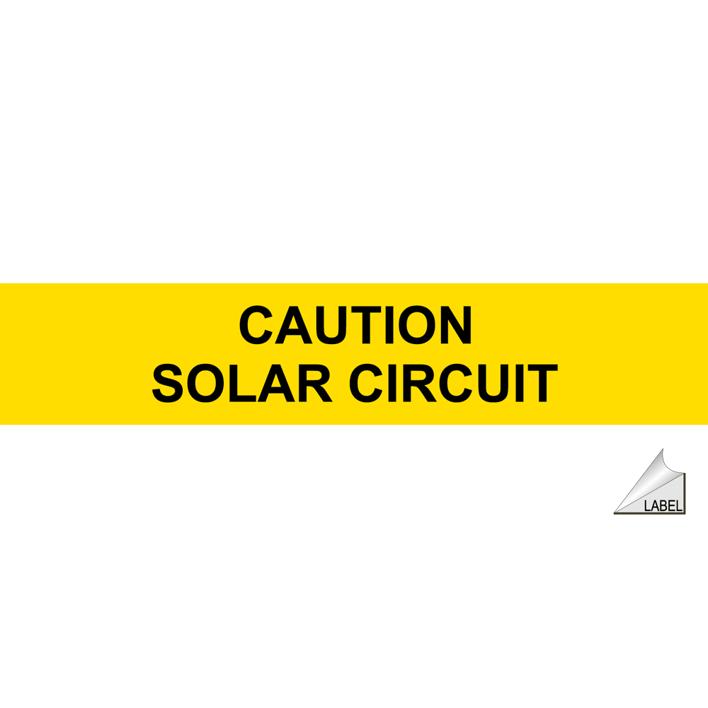 NEC Caution Solar Circuit Label VLT-13318 Electrical