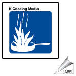 NFPA 10 Pictogram K Cooking Media Label LABEL_SYM_1329_d