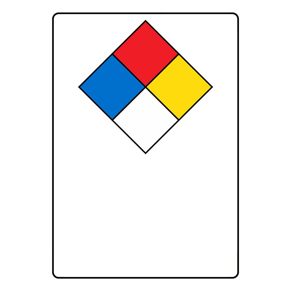 NFPA 704 NFPA Blank Write-On Sign NFPA-P-BLANK NFPA Diamonds