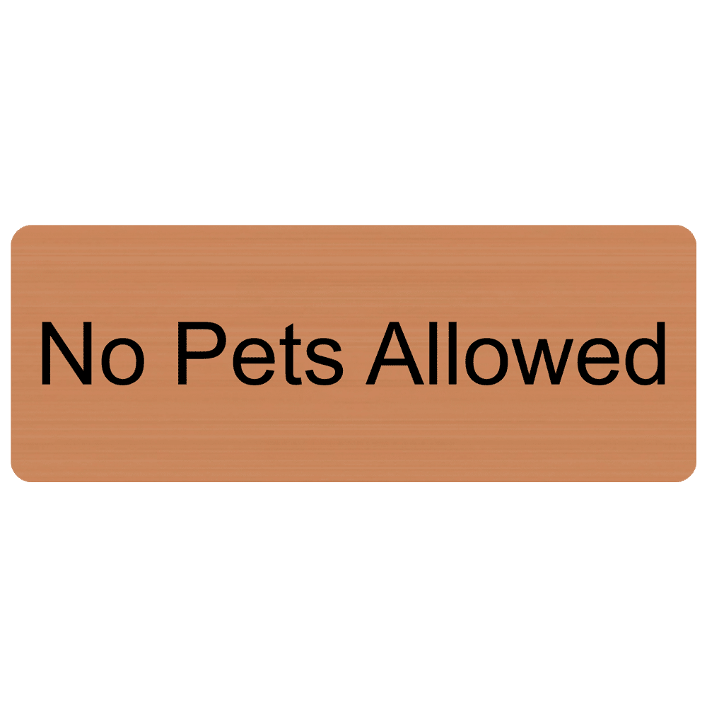 No Pets Allowed Engraved Sign EGRE455BLKonCPR Pets / Pet Waste