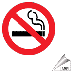 No Smoking Symbol Label LABEL-PROHIB-01 No Smoking