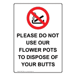 Portrait Please Do Not Use Our Flower Sign With Symbol NHEP-13933