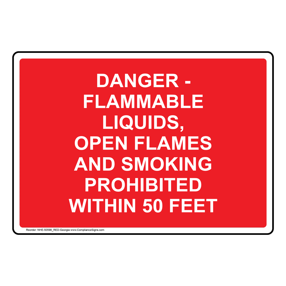 Georgia DANGER FLAMMABLE LIQUIDS Sign NHE-50598_RED-Georgia