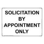 By Appointment Only Safety Signs from ComplianceSigns.com