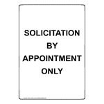 By Appointment Only Safety Signs from ComplianceSigns.com
