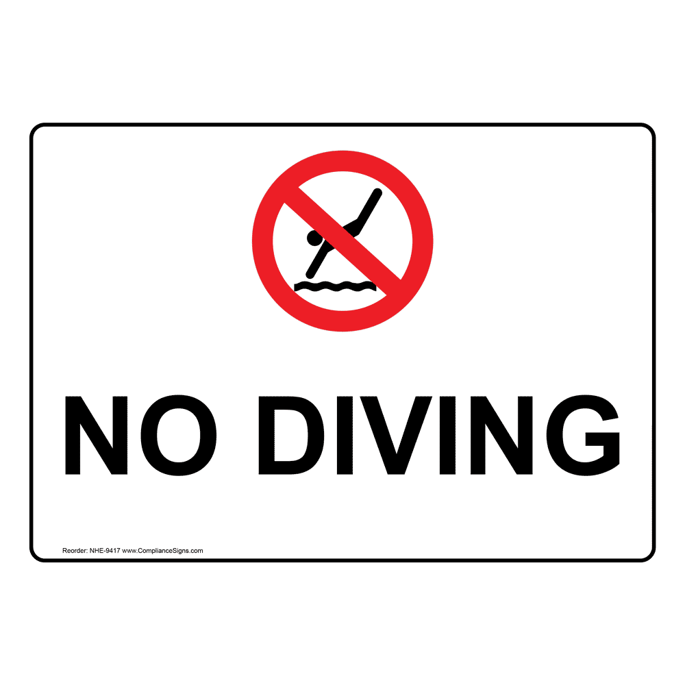 No Diving Sign NHE9417 No Swimming / Diving