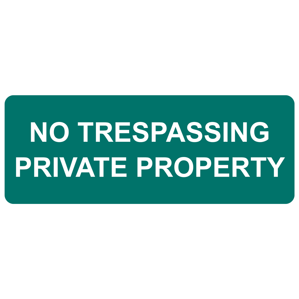 Green Engraved NO TRESPASSING PRIVATE PROPERTY Sign EGRE-13365_White_on_Green